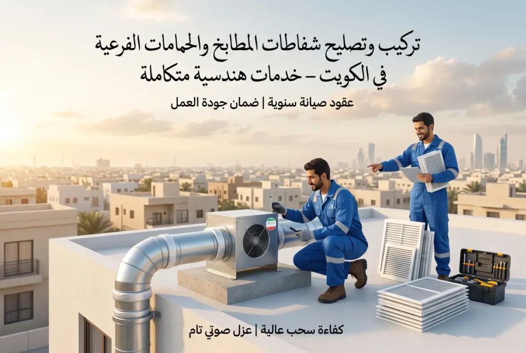 تركيب وتصليح شفاطات المطابخ والحمامات الفرعية في الكويت خدمات هندسية متكاملة